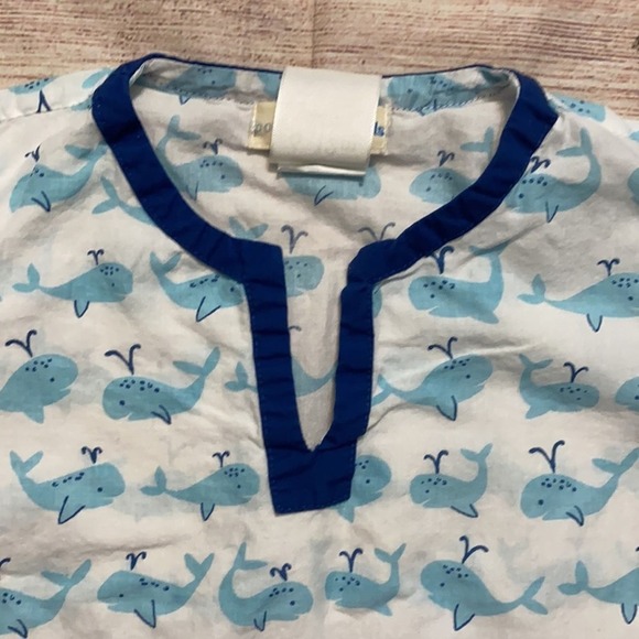 Pottery Barn Kids Whale Tunic Coverup 6-12 Months - Picture 4 of 6